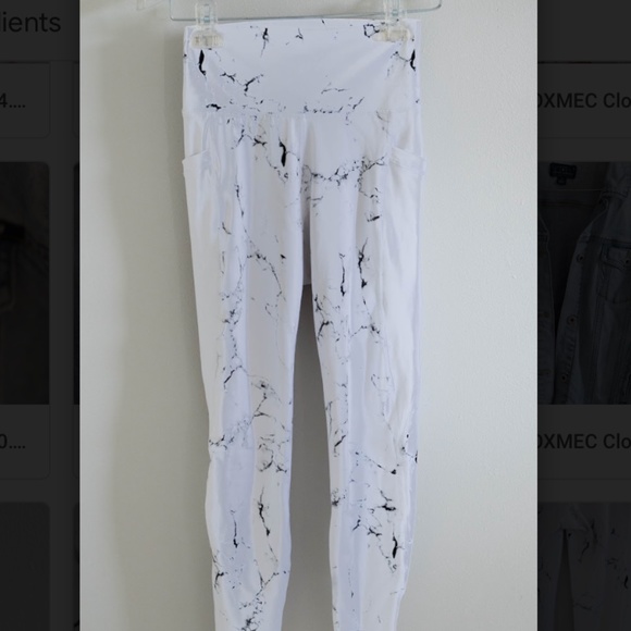 Buff Bunny White Marble Limitless Leggings - Picture 7 of 10